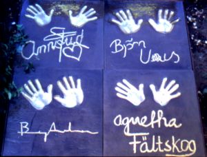 ABBA's handprints in Liseberg