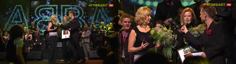 Agnetha und Frida bei der Rockbjörnen-Preisverleihung Januar 2009 Agnetha und Frida bei der Rockbjörnen-Preisverleihung Januar 2009