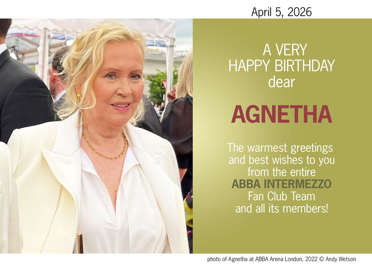 Best Wishes to Agnetha